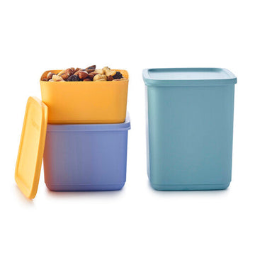 Square Containers Set 650 ml+1L+1.8L